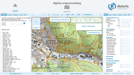 Hoch performante Webapplikation auf Basis von OpenLayers und Leaflet.